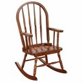 Homeroots 28 x 21 x 16 in. Kloris Youth Rocking Chair Tobacco 285705